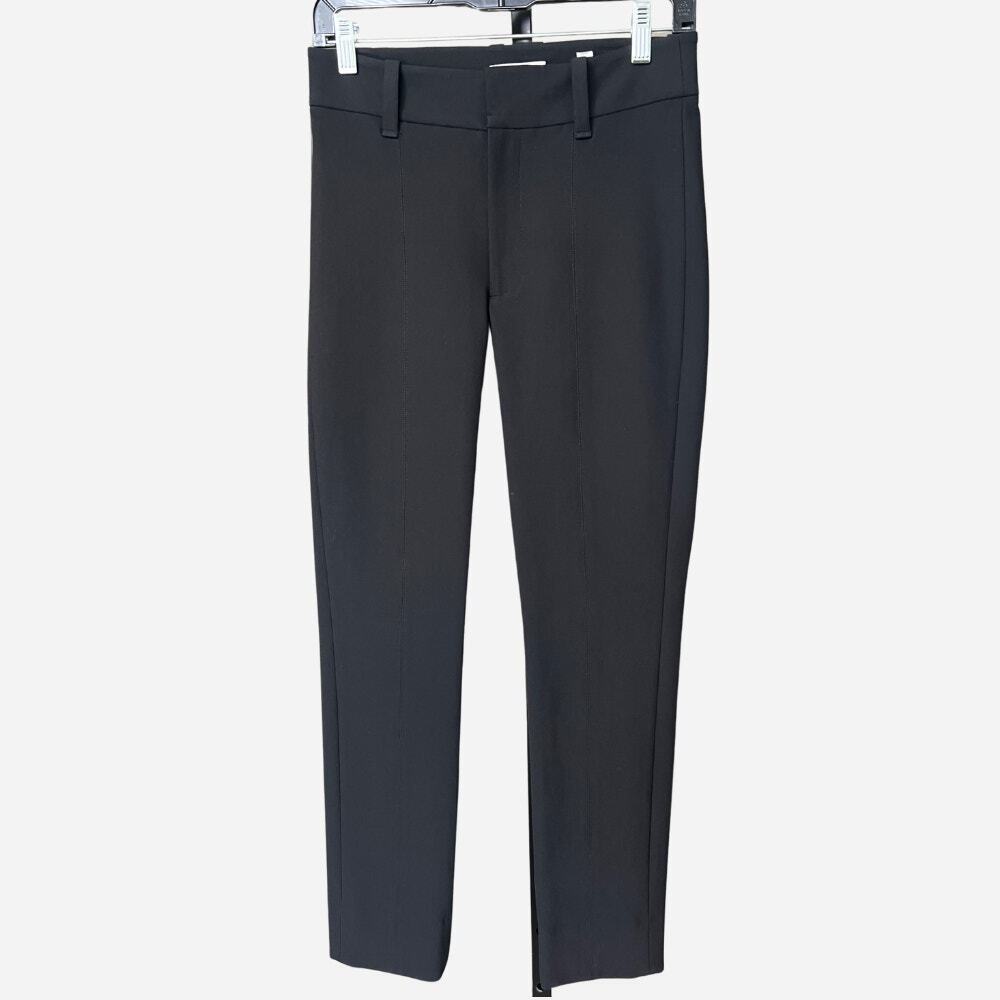 Vince Black Ponte Front Pleat Work‎ Pants Business casual